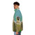 Majestic peregrine falcon puffer jacket with detailed plumage and wing design - men side left