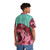 Magenta Tiger Hawaiian Shirt with Tropical Animal Print Design - People Back