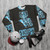 Cyberman Sweatshirt with Doctor Who Inspired Design - flat lay