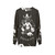 Baphomet sweatshirt with horns and pentagram design - hanging