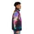 Magical forest puffer jacket featuring a nature-inspired photomanipulation design - men side right