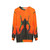 Evangelion Silhouette Sweatshirt featuring minimalist robot design - hanging