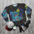 Bag of Tricks Redux Sweatshirt featuring animal, tribal, and celestial designs - flat lay