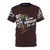 Trailrun AOP T-shirt featuring a motivational quote for trail runners