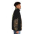 Madagascar Mantella Frogs Puffer Jacket featuring vibrant frog-inspired patterns - men side right