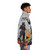 Mad Max Fury Road inspired distressed movie poster puffer jacket - men side right