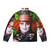 Mad Hatter inspired puffer jacket featuring a whimsical design perfect for Alice in Wonderland fans - Back