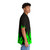 Lime green hawaiian shirt with neon flame design - People Pight