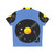 Solar system vinyl record design on a Hawaiian shirt - Back