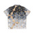 Soft blue gradient cubes geometric pattern Hawaiian shirt - Back