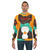 Autumn Pumpkin Coffee Cat Sweatshirt with Nerd Cat in Glasses - men