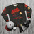 Autumn moon sweatshirt with spaceman design - flat lay