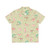 Shibakura Matchinu Matcha Green Hawaiian Shirt with Shiba Inu and Cherry Blossom Print