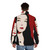 Morticia Addams inspired puffer jacket with gothic design - men back
