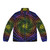 Phish puffer jacket with vibrant and pulsating "More" lyrics and band artwork