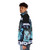 A puffer jacket featuring a cursed cat meme design, perfect for ironic internet culture enthusiasts. - men side left