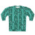 Emerald Forest Seamless Pattern Sweatshirt with Tree Silhouettes