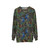 Embroidered peacock sweatshirt with colorful ethnic design - hanging
