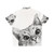Sneaky cat peekaboo Hawaiian shirt with black and white kitten design - Back