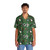 Model wearing a colorful lemur pattern Hawaiian shirt - People Front