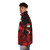 Metroid-inspired women's puffer jacket with futuristic space-themed design - men side left