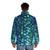 Shimmery mermaid fish scale puffer jacket for women - men back