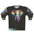 Colorful Elephant Splash Pattern Sweatshirt