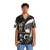 Dark Samurai Hawaiian Shirt with Japanese Kanji and Nature Motifs - People Front