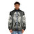 Marilyn Monroe Tattooed Lady Puffer Jacket with Vintage Art Nouveau Design - men front