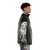 Marilyn Monroe Tattooed Lady Puffer Jacket with Vintage Art Nouveau Design - men side right