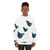 Sustainable electric blue morpho butterfly sweatshirt - women