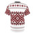 Stylish t-shirt featuring a traditional Romanian geometric pattern in red and black - Back