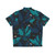 Dark green tropical Hawaiian shirt with exotic palm pattern - Back