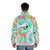 Lyra Heartstrings inspired puffer jacket with unicorn design - men back