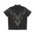 Dark deer with geometric patterns on a Hawaiian-style shirt - Back