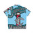 Jupiter Hammerheads Hawaiian Shirt featuring a shark and lighthouse design - Back