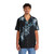 Dark blue Hawaiian shirt with a snowflake pattern - People Front