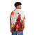 Lavagirl inspired Hawaiian shirt with volcano and lava design - People Back