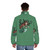A cozy puffer jacket with a mermaid design for lucky and fashionable women. - men back