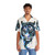 Blue Tiger Hawaiian Shirt with Tropical Floral Pattern - People Front