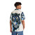 Blue Tiger Hawaiian Shirt with Tropical Floral Pattern - People Back