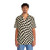 Retro wavy checkerboard pattern Hawaiian shirt - People Front