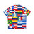 Colorful flags of Latin American countries on a Hawaiian-style shirt - Back