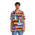 Colorful flags of Latin American countries on a Hawaiian-style shirt - People Front