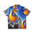 Blue Mandelbrot fractal design on a Hawaiian shirt