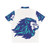 Tropical Blue Lion Animal Print Hawaiian Shirt - Back