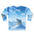 Polar bear in an arctic landscape printed on a gray sweatshirt - Back