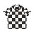 Checkered black and white Hawaiian shirt