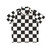 Checkerboard 10x10 Hawaiian Shirt with Geometric Black and White Pattern