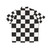 Checkerboard 10x10 Hawaiian Shirt with Geometric Black and White Pattern - Back